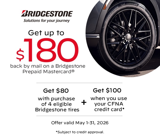 Get an $80 Bridgestone Mastercard