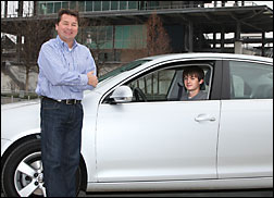 Scott Goodyear and Son Photo