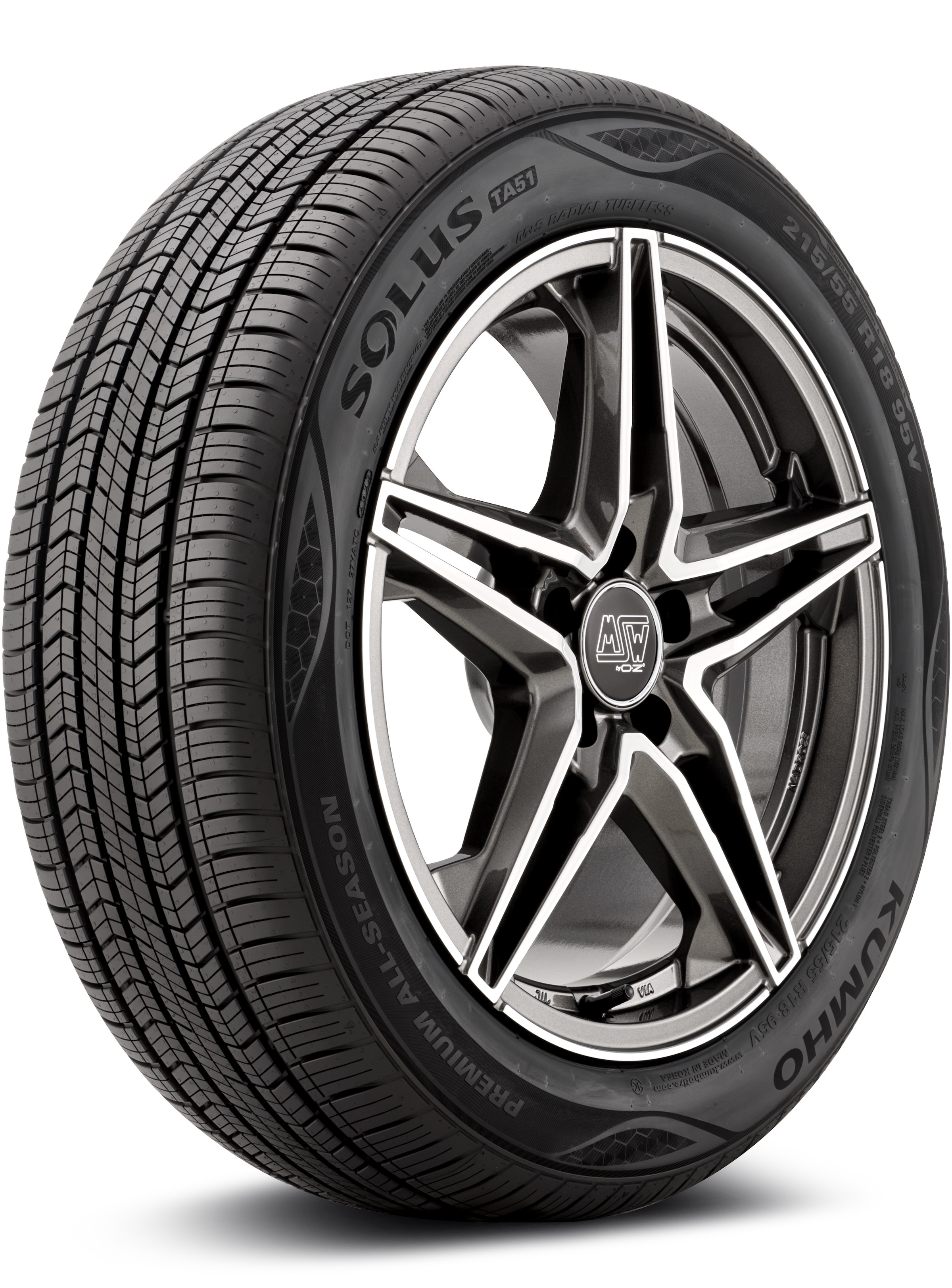 Kumho Solus TA51 225/45-17 91W Grand Touring All-Season Tire 2321602