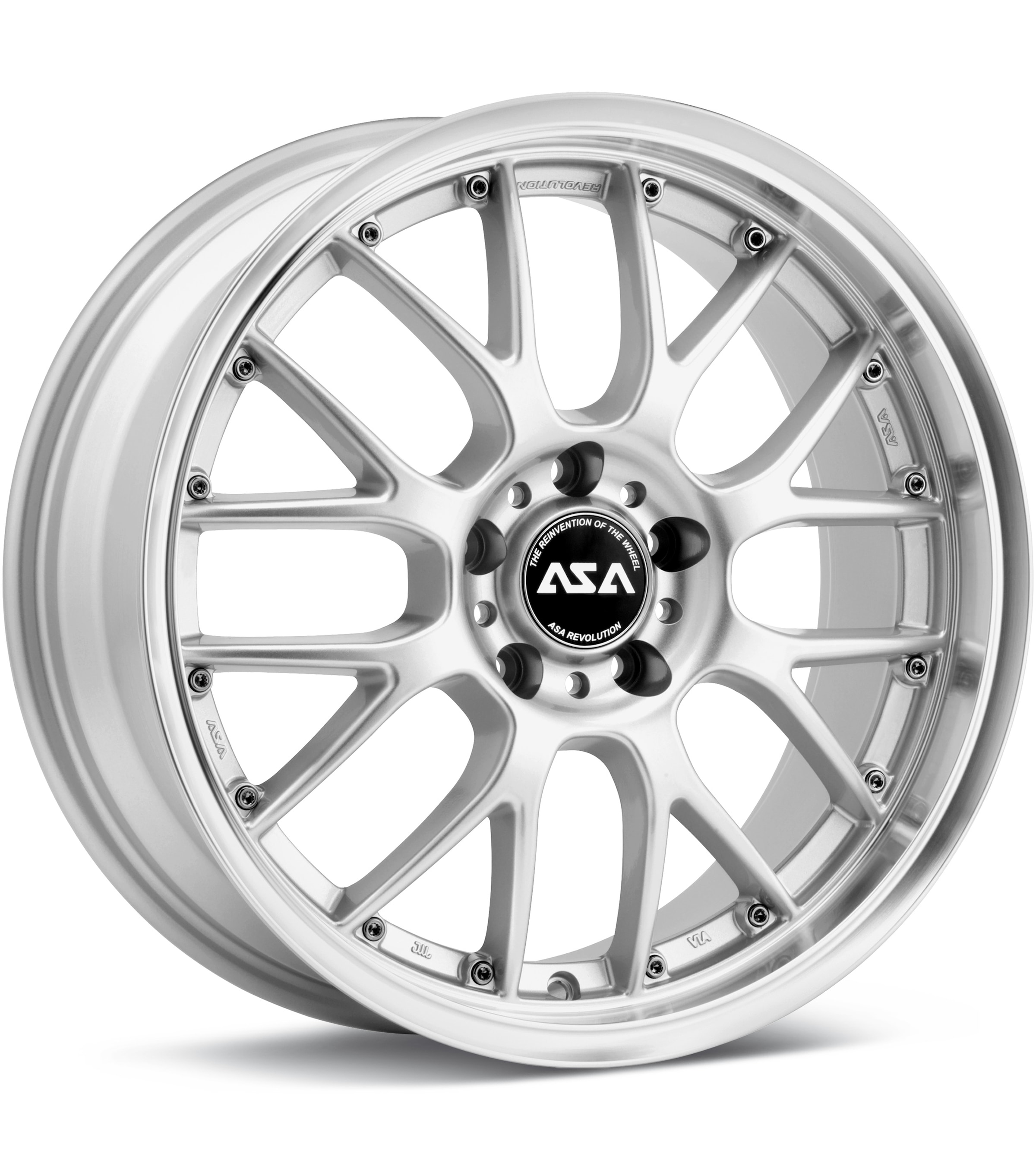 ASA AR1 Silver W/Machined Lip Wheels 18 In 18x8 40 AR18R62