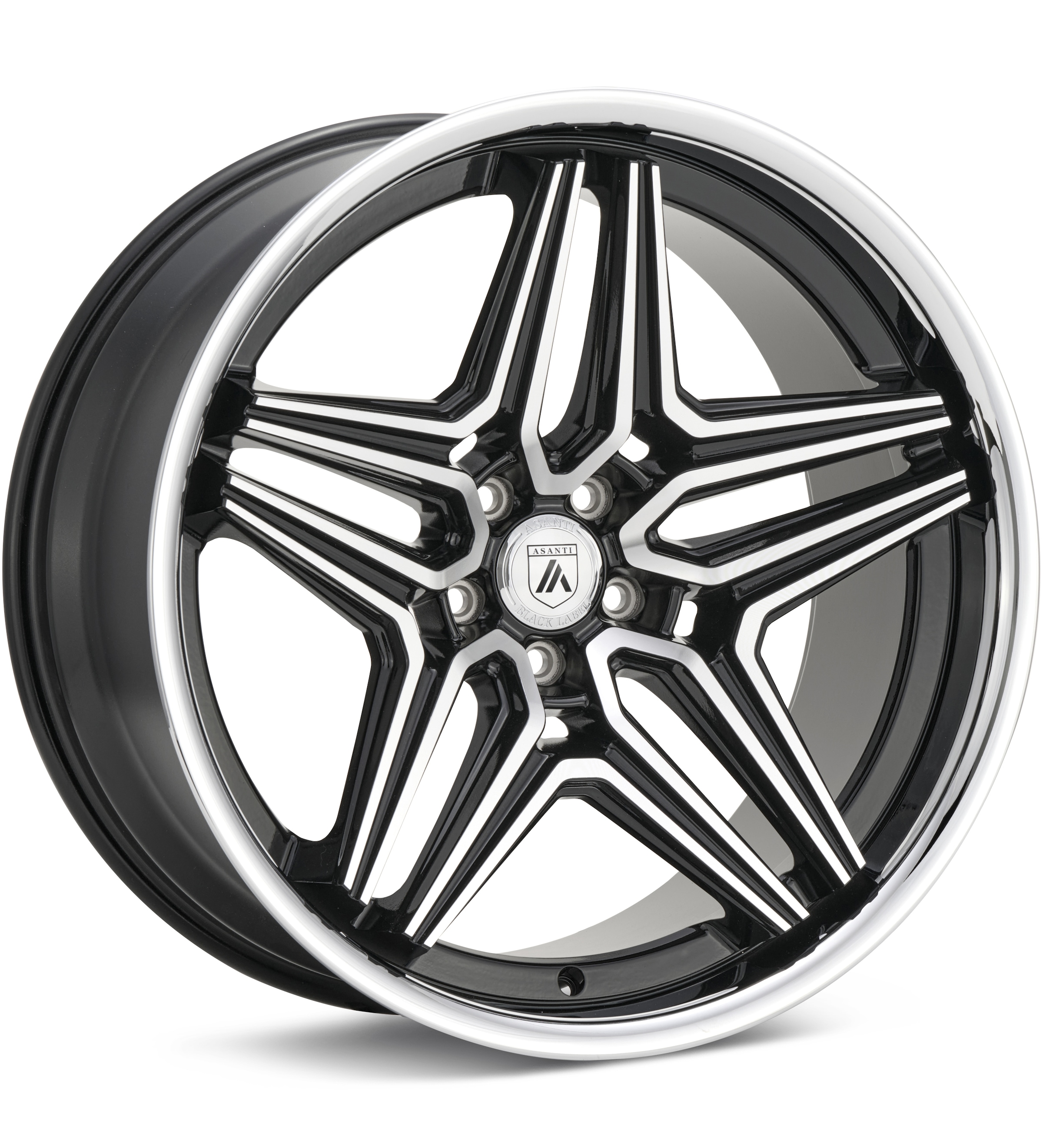 ASANTI Black Label ABL-46 Machined W/Gloss Black Accent Wheels 20 In 20x10.5 +18 AB046BD20051518