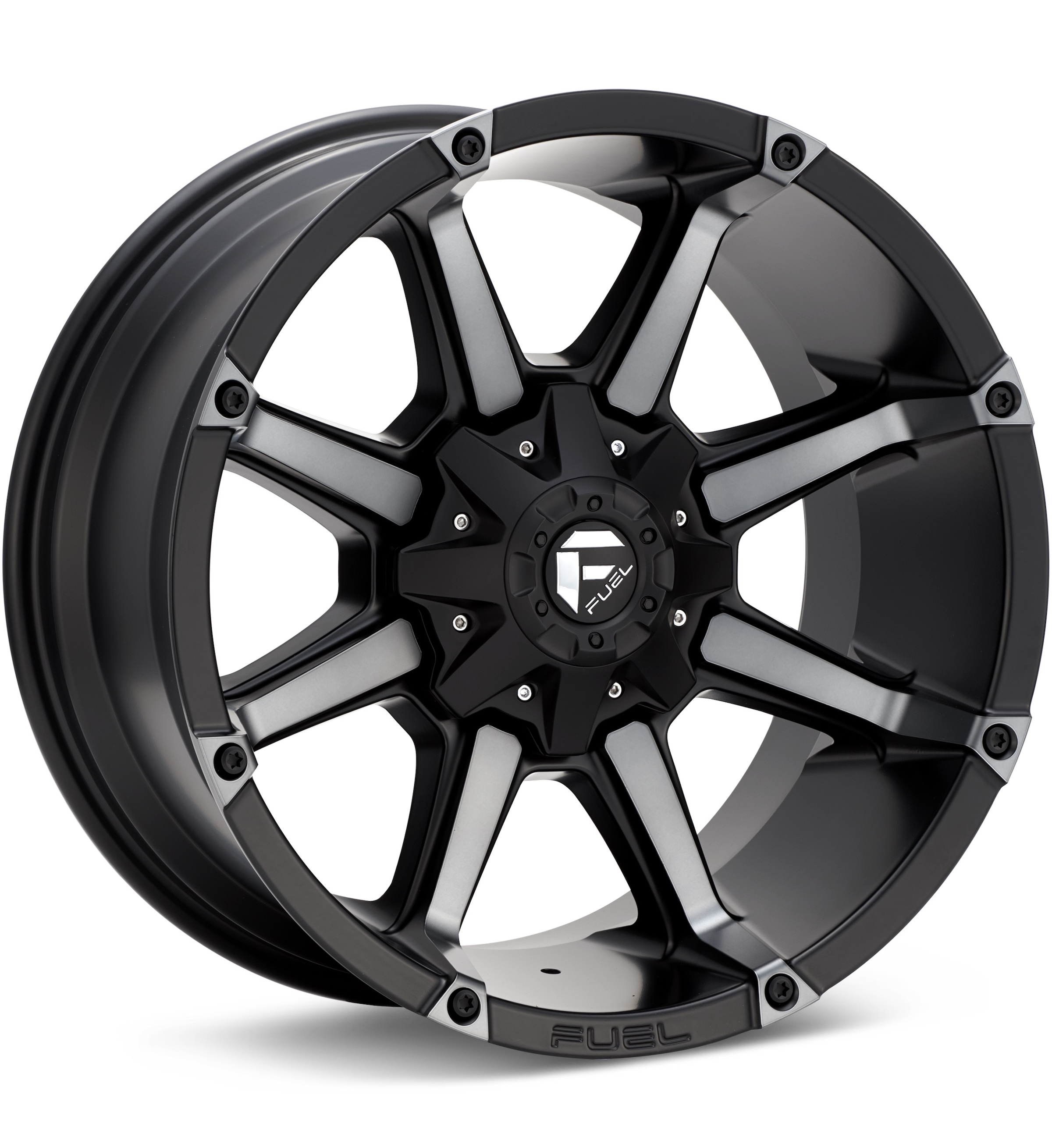 Fuel Off-Road Coupler Black Machined W/Dark Tint Wheels 20 In 20x10 -12 D55620007050