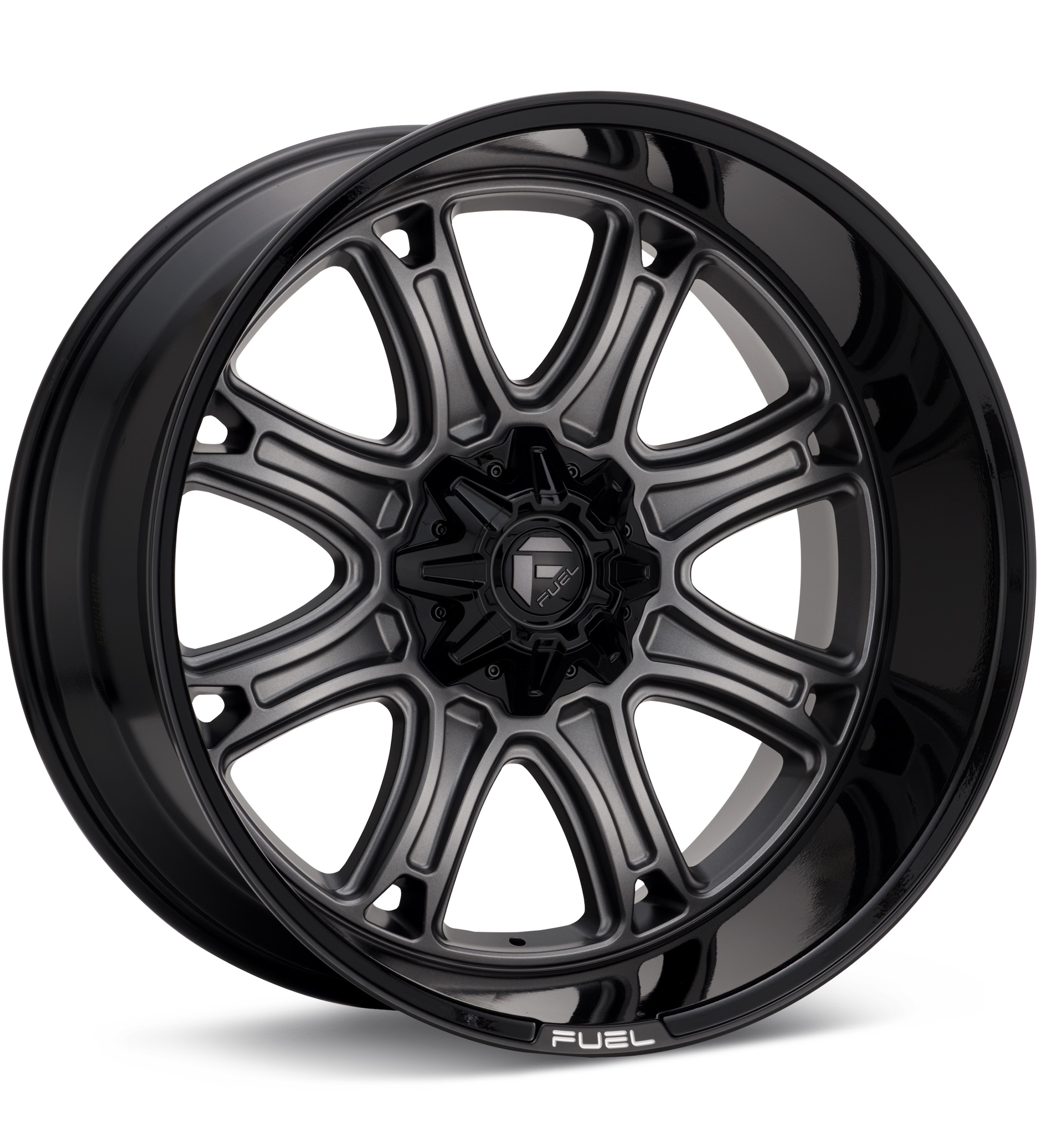 Fuel Off-Road Darkstar Gunmetal W/Gloss Black Lip Wheels 20 In 20x9 +01 FC853AB20906701