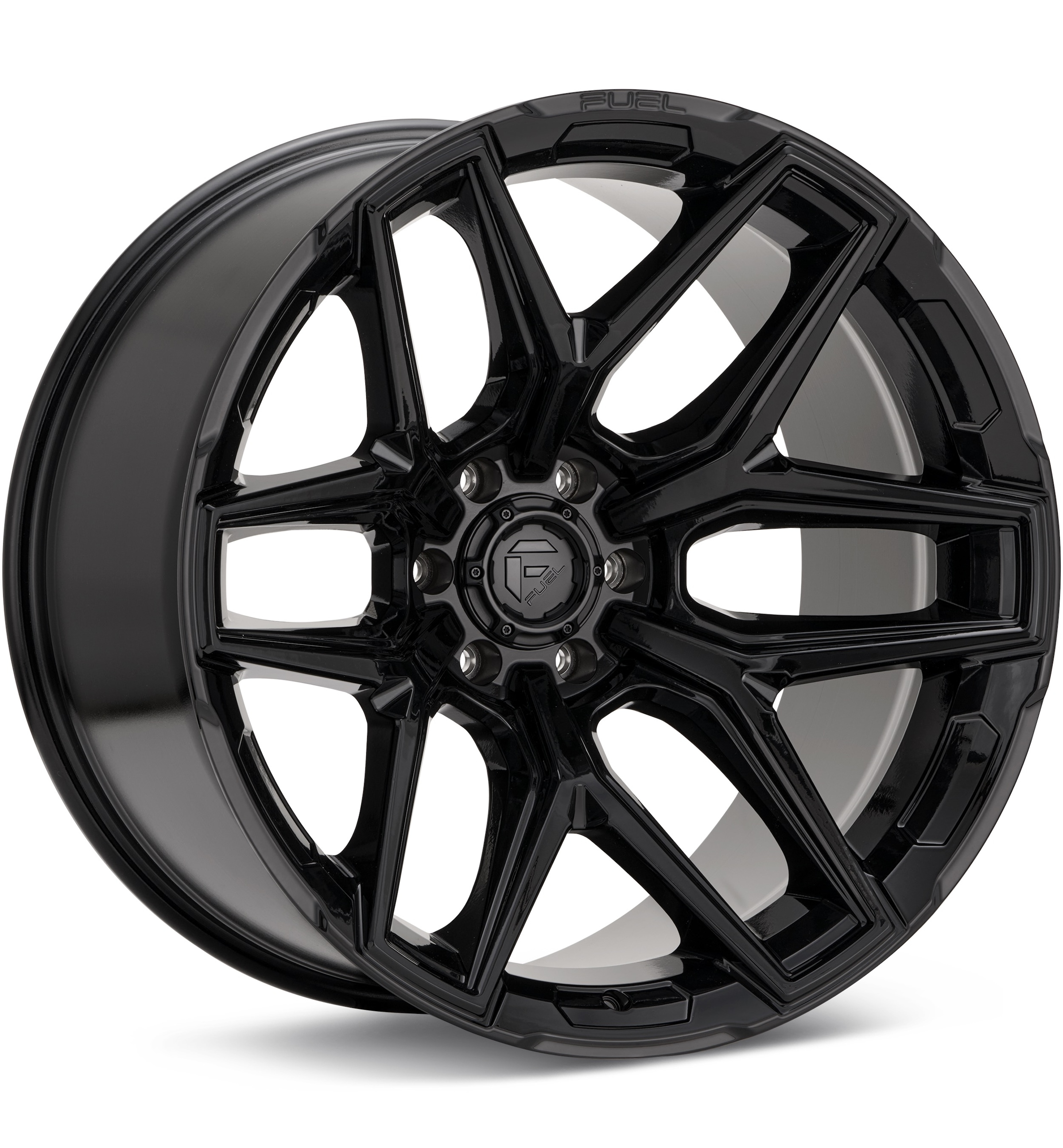 Fuel Off-Road Flux 6 Gloss Black Wheels 22 In 22x9.5 +20 FC854BX22956320