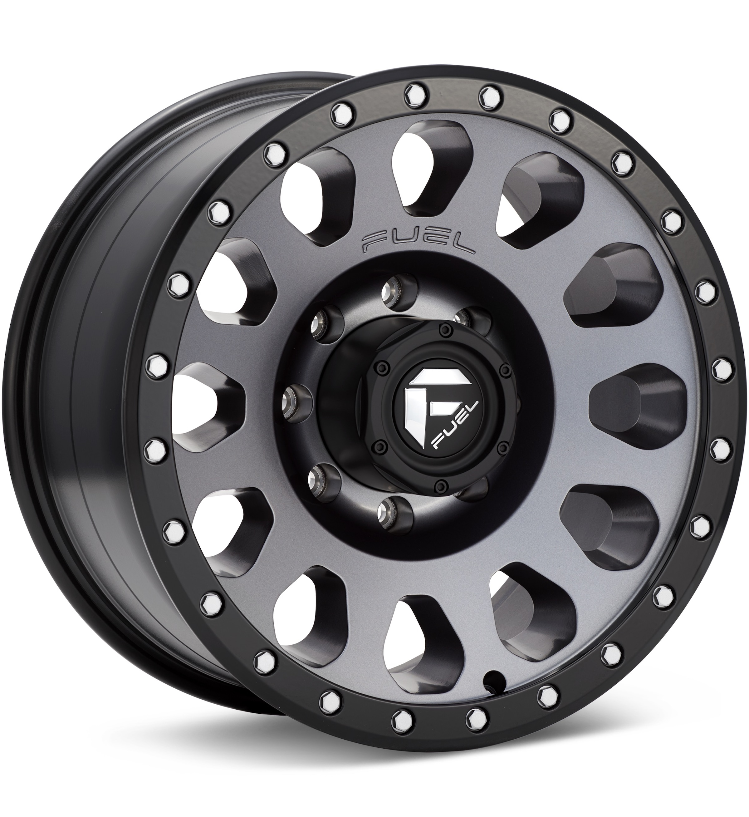 Fuel Off-Road Vector Grey W/Black Ring Wheels 18 In 18x9 +01 D60118908350