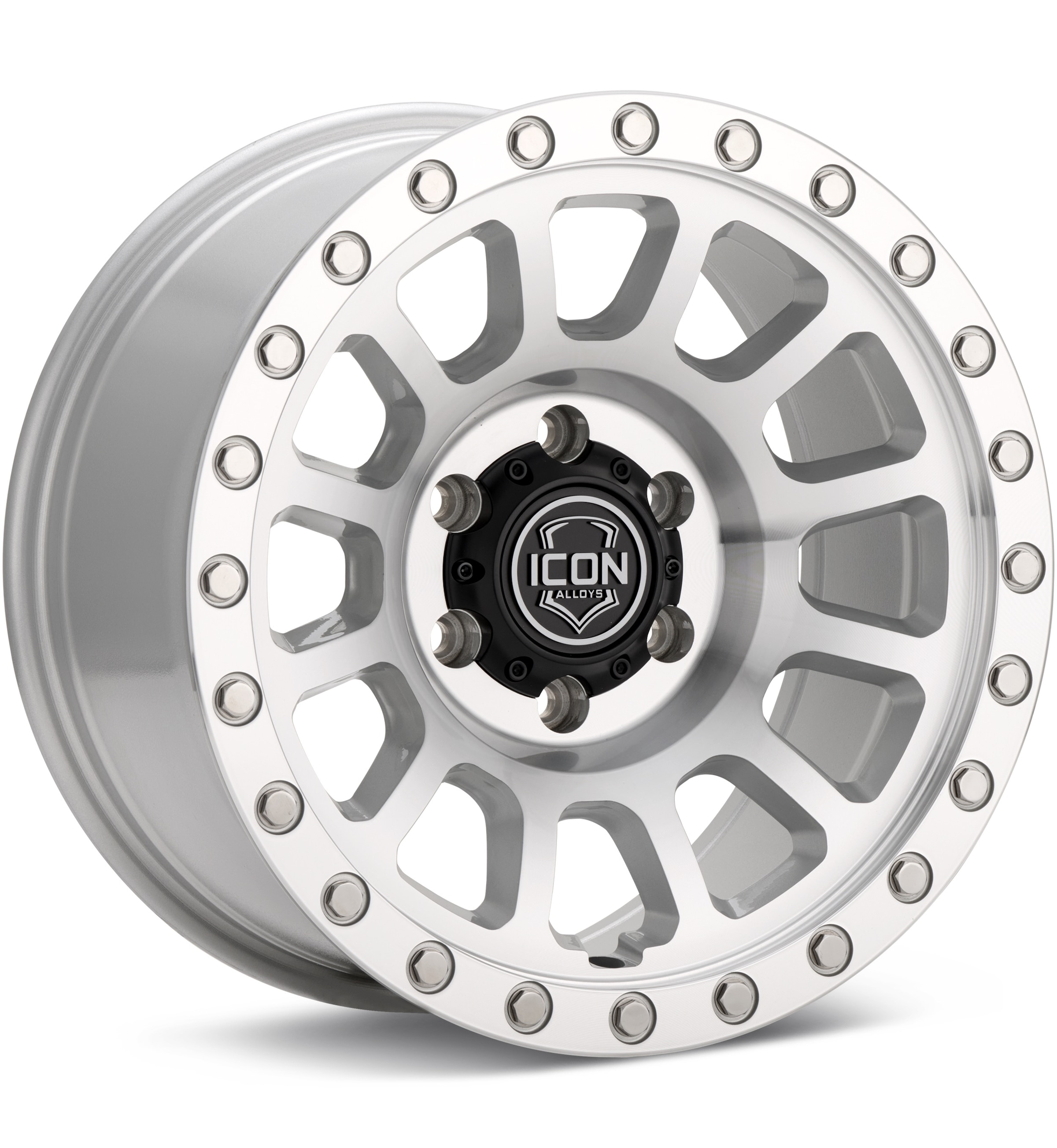 ICON Alloys Hulse Silver Machined W/Clearcoat Wheels 17 In 17x8.5 -06 8017857345SM