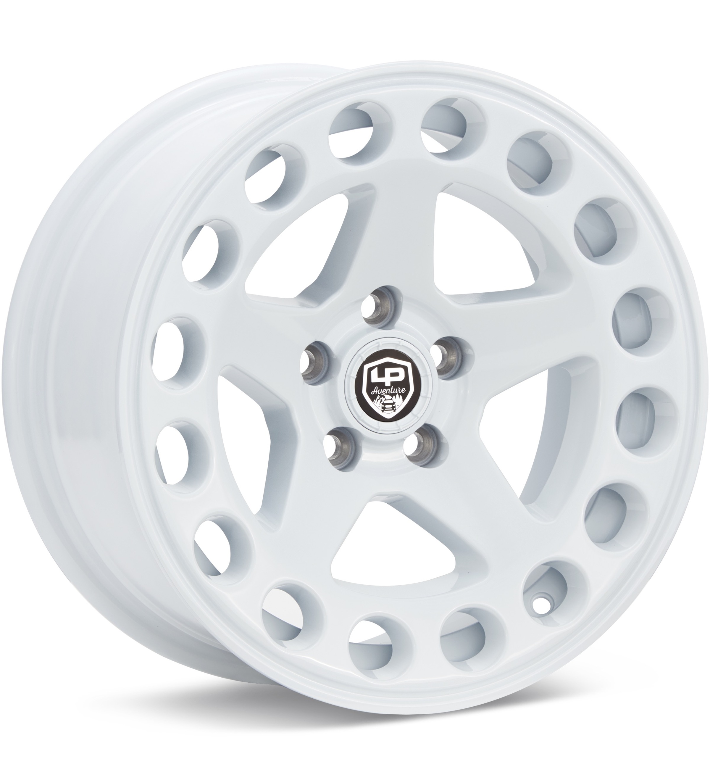 LP Aventure LP5-15 White Wheels 15 In 15x7 +15 LP51575510015W