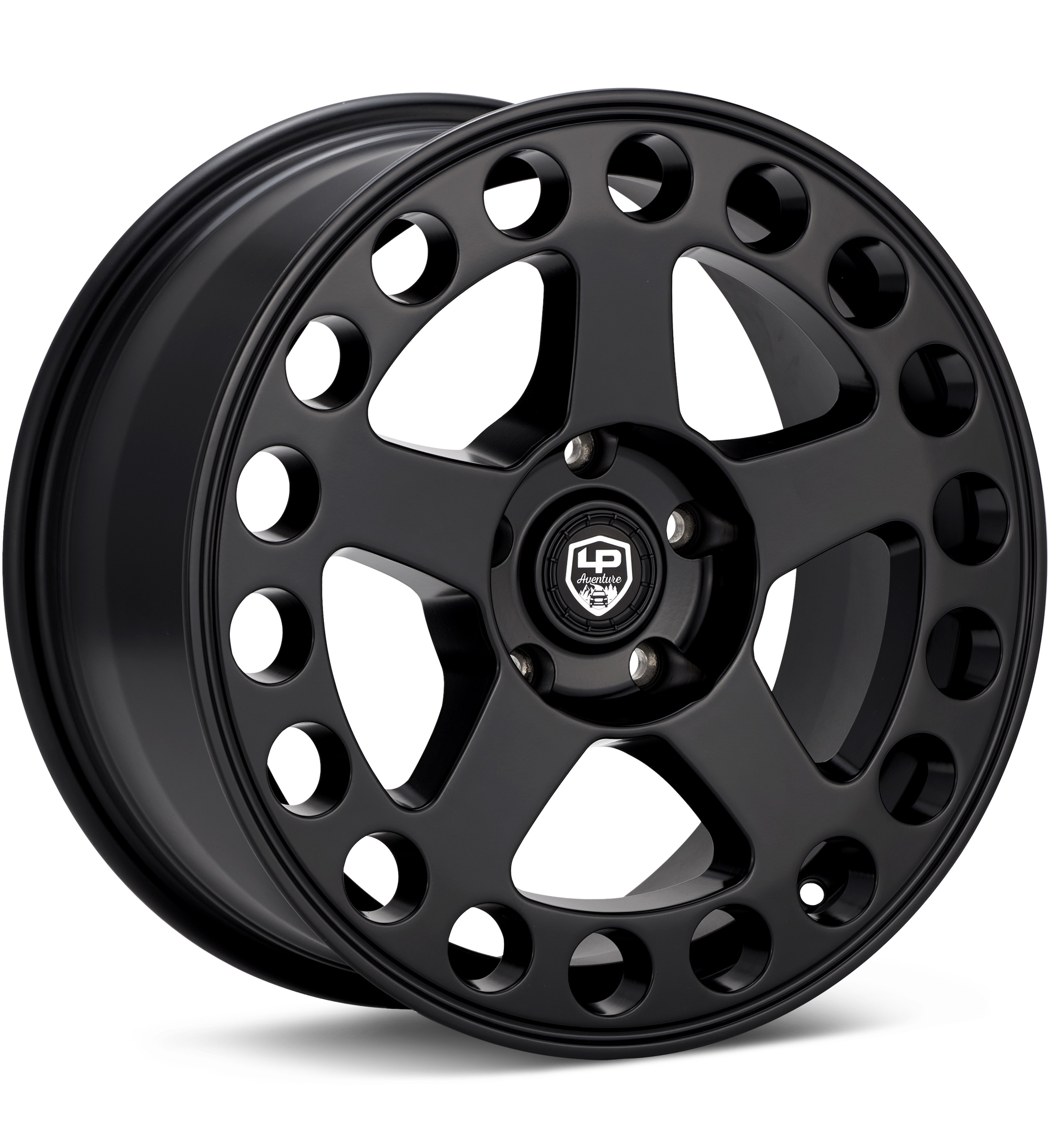 LP Aventure LP5 Black Wheels 17 In 17x8 +38 LP5178510838MB