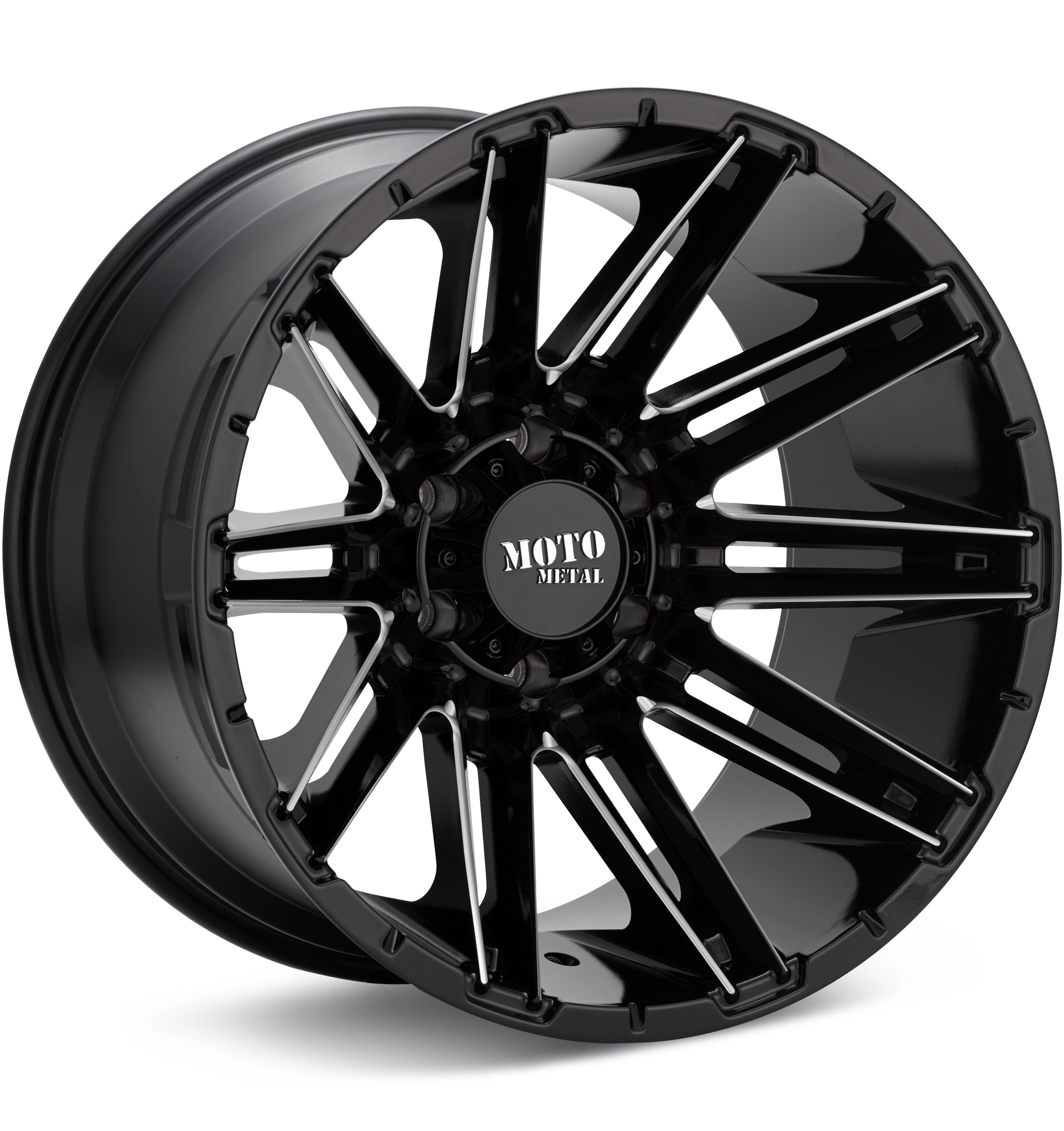 MOTO METAL MO998 Kraken Gloss Black W/Milled Accent Wheels 20 In 20x10 -18 MO99821068318N