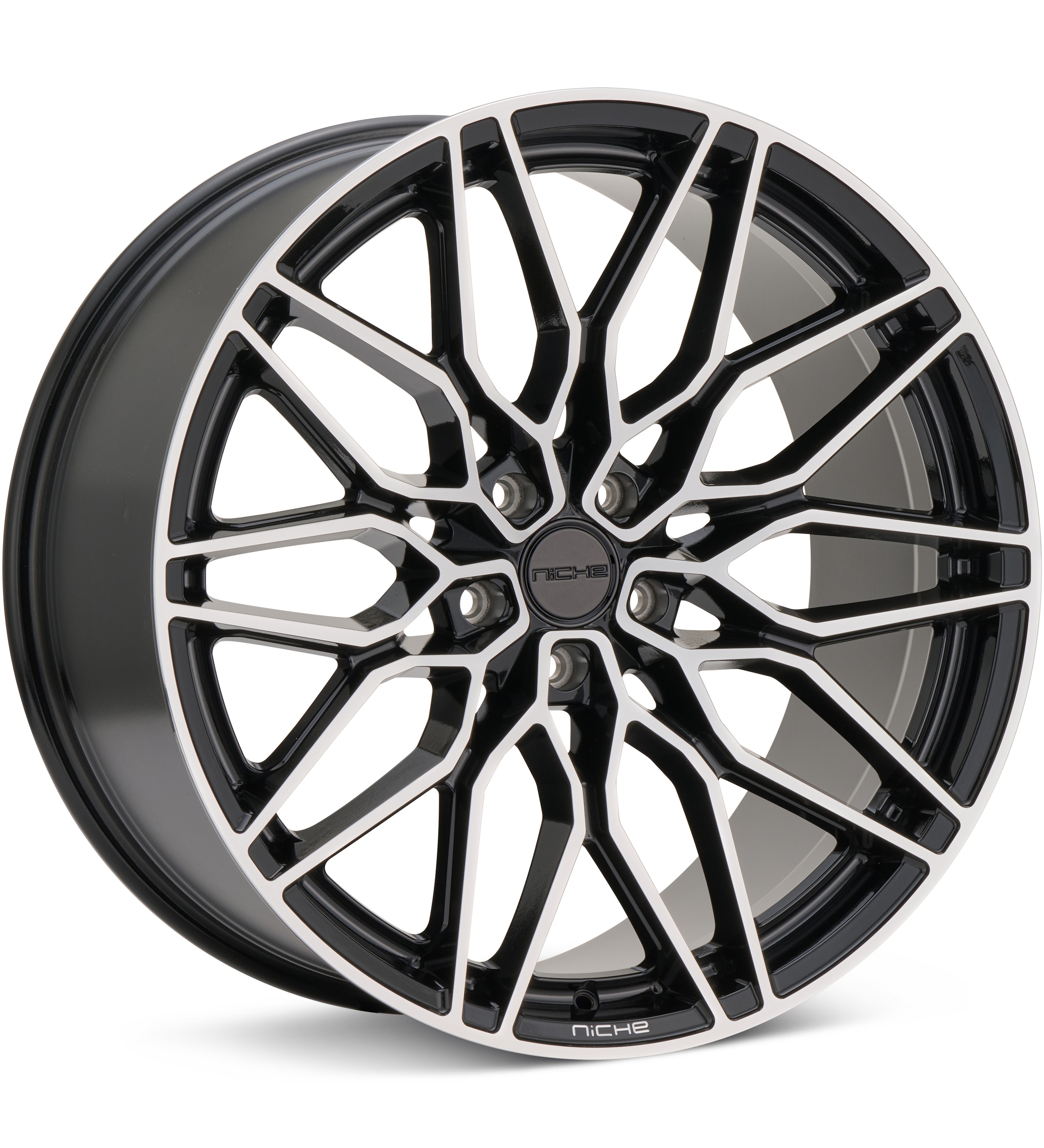 Niche Road Wheels Calabria 5 Machined W/Gloss Black Accent Wheels 22 In 22x9 +38 NC277BD22901238