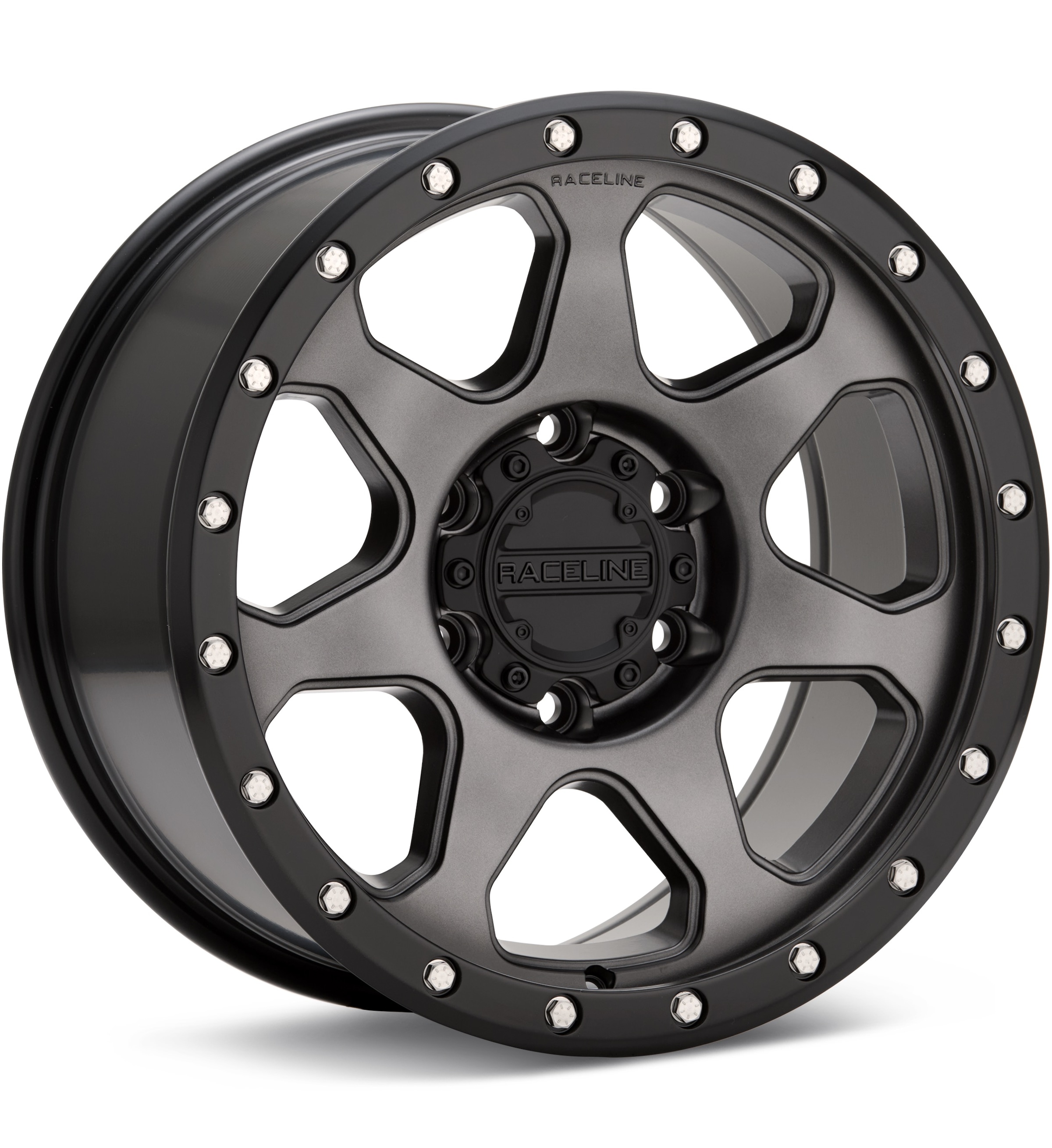 Raceline 7X Gunmetal W/Black Ring Wheels 17 In 17x8.5 00 949G-78551-00