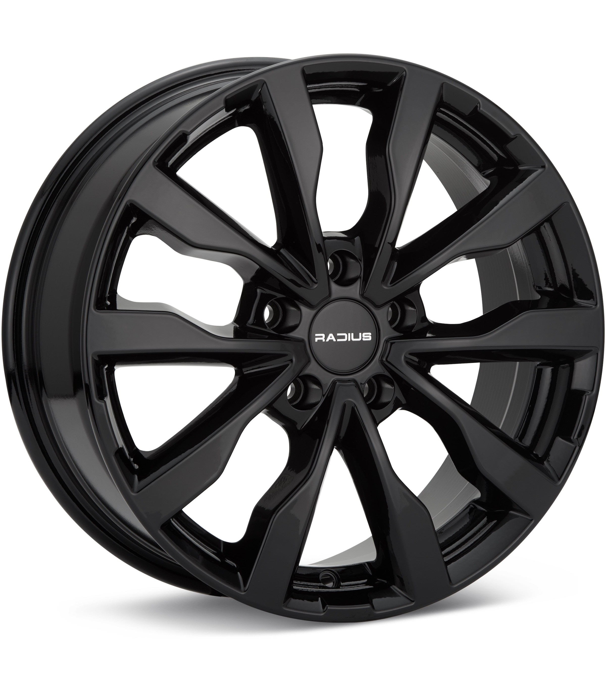 RADIUS WI15 Gloss Black Wheels 17 In 17x7 +35 WI15770511235B