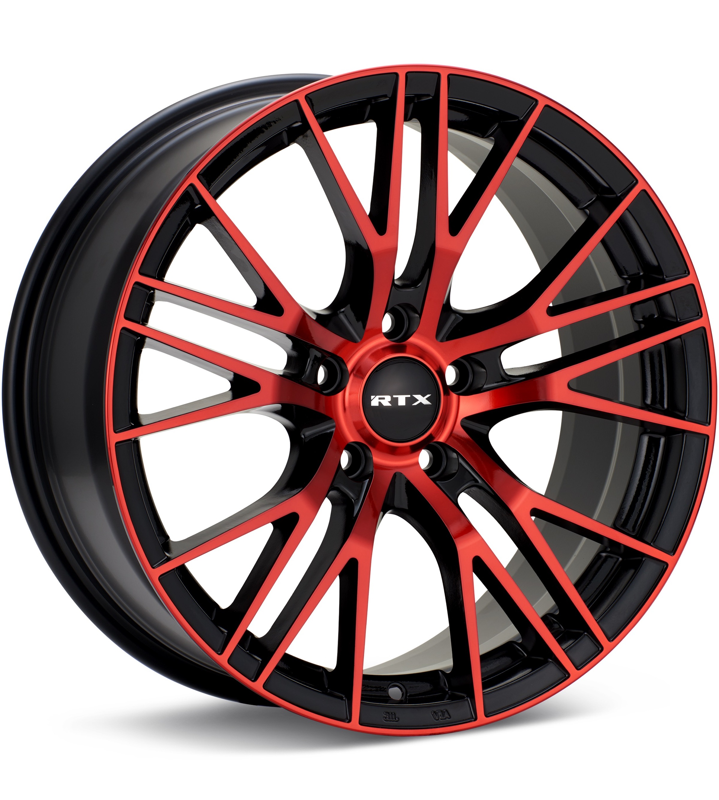 RTX Wheels Vertex Black W/Red Accent Wheels 16 In 16x7 +40 082313