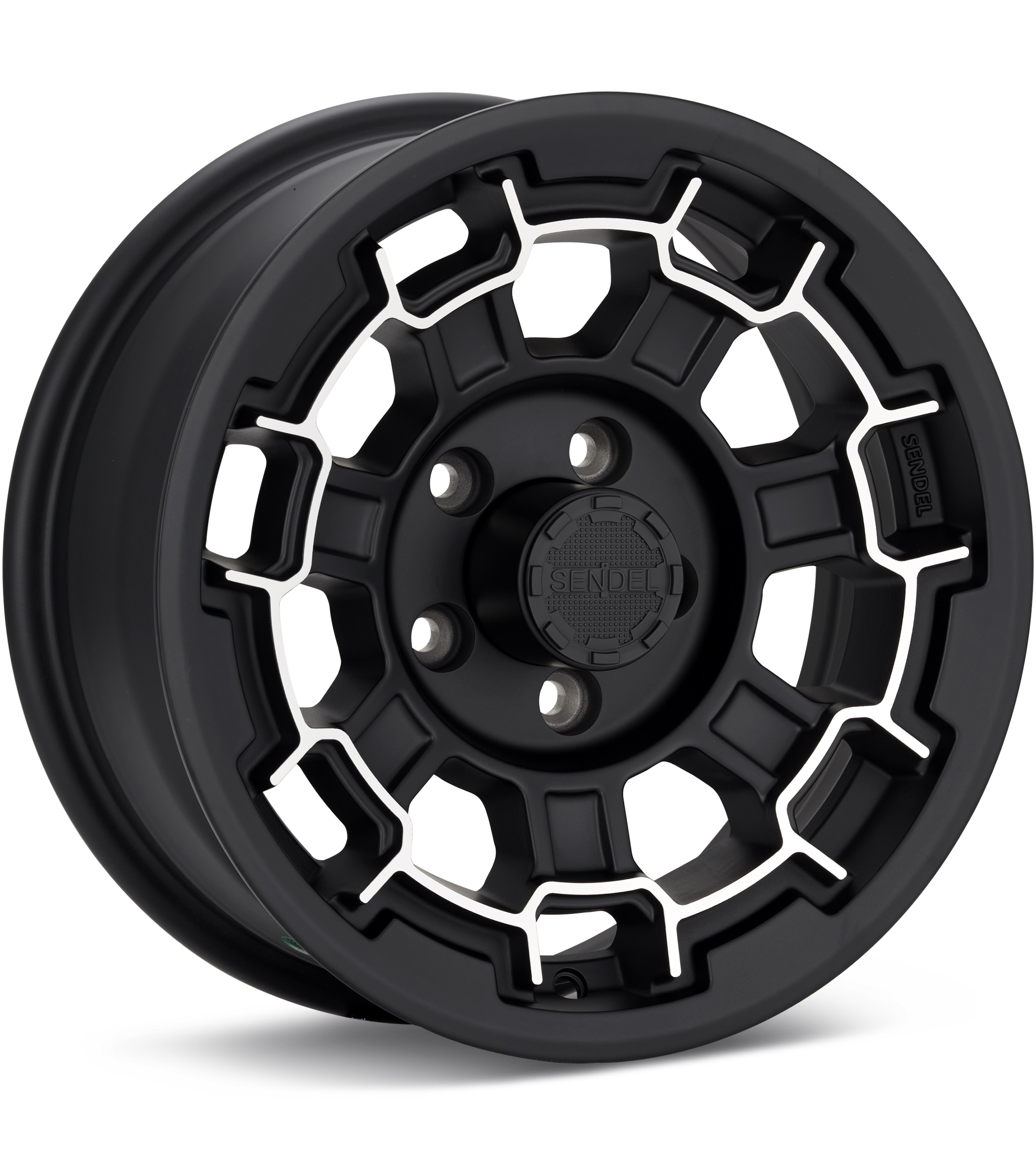 SenDel Towable T18 Machined W/Black Accent Wheels 15 In 15x6 00 T18-56655MBML