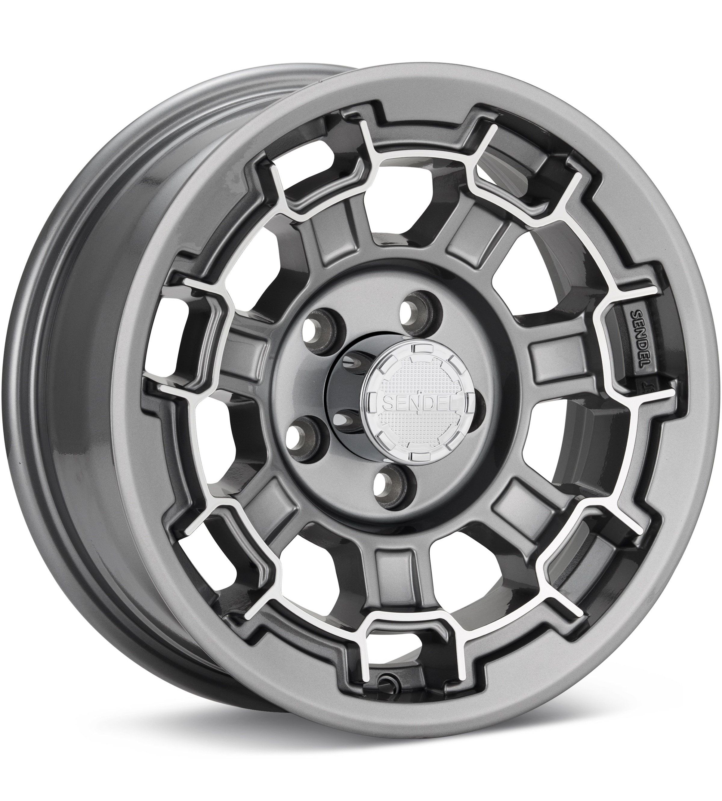 SenDel Towable T18 Machined W/Gunmetal Accent Wheels 15 In 15x6 00 T18-56545GM