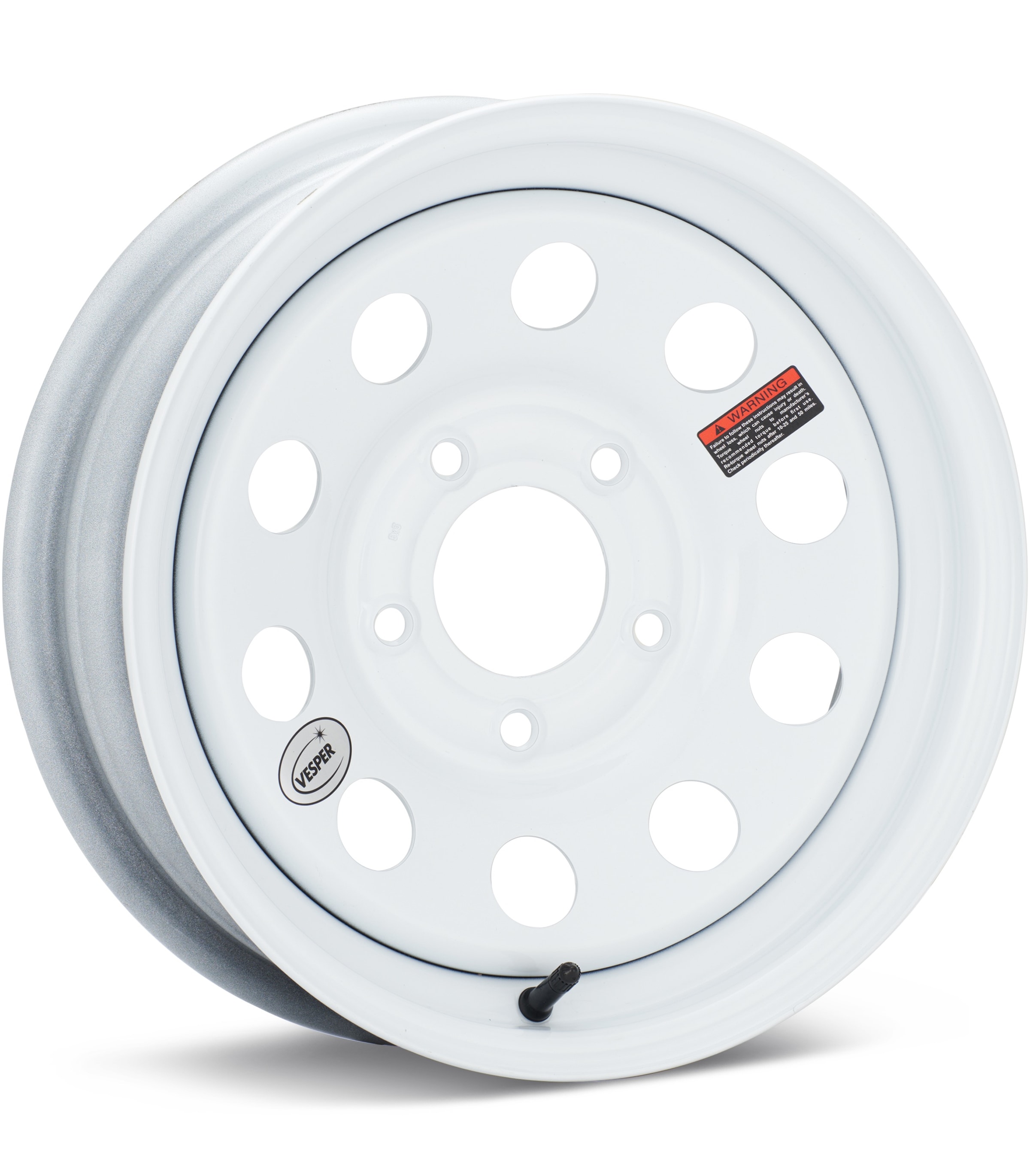 Taskmaster Trailer Vesper 15 5-Lug Gloss White Wheels 15 In 15x5 00 MX550550WM1XBX