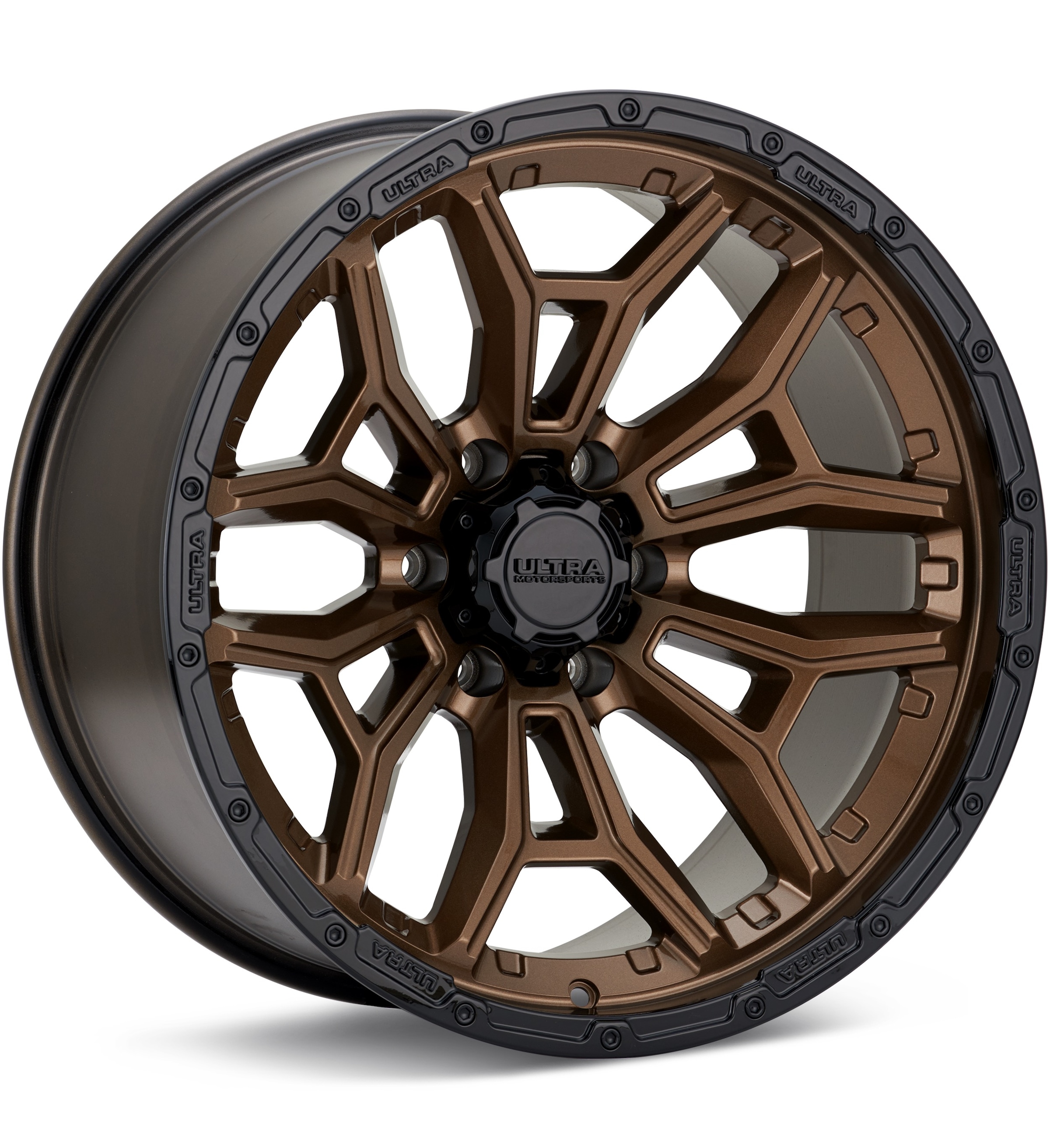 Ultra Warmonger 6 Bronze W/Gloss Black Lip Wheels 17 In 17x9 -12 126-7983BZ12