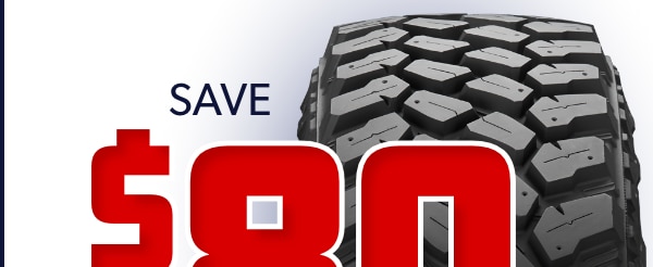 Save $80 Instantly on Four Select Firestone Tires