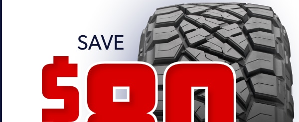 Save $80 Instantly on 4 Select Nitto Tire
