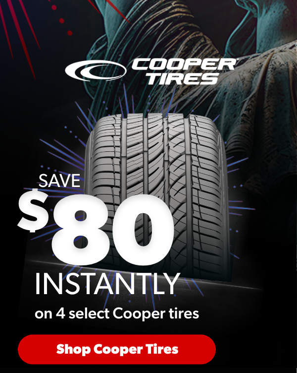 Save $80 Instantly on 4 select Cooper tires