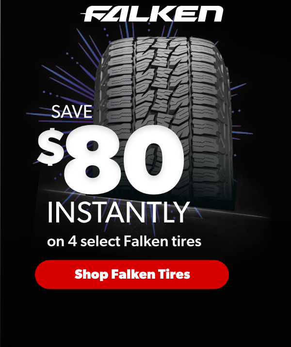 Save $80 Instantly on 4 select Falken tires