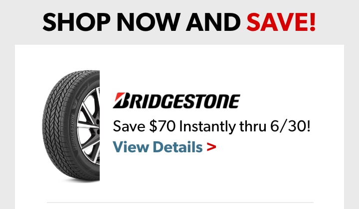 Save $70 Instantly on a Set of Four Bridgestone WeatherPeak Tires