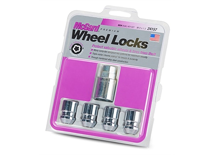 McGard 24157 Chrome Cone Seat Wheel Lock Set M12x1.5