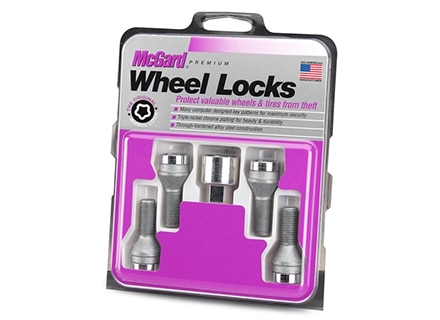 McGard 27014 Chrome Bolt Style Cone Seat Wheel Lock Set M12x1.5