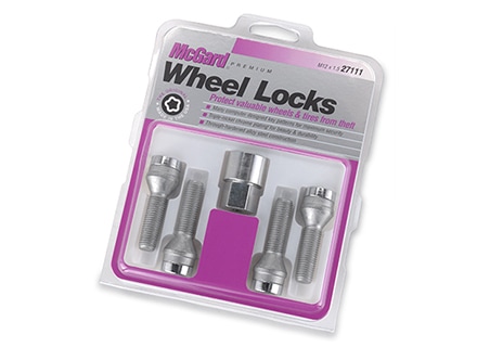 McGard 27111 Chrome Bolt Style Cone Seat Wheel Lock Set M12x1.5