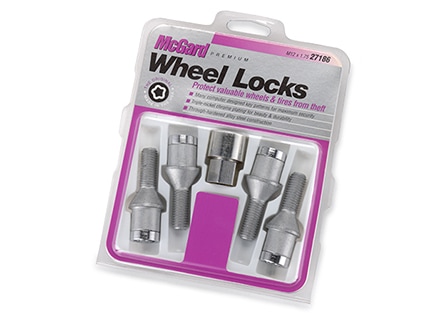 McGard 27186 Chrome Bolt Style Cone Seat Wheel Lock Set M12x1.75