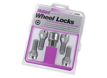 McGard 27205 Chrome Bolt Style Cone Seat Wheel Lock Set M14x1.5