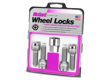 McGard 28017 Chrome Bolt Style Radius Seat Lock Set M14x1.5