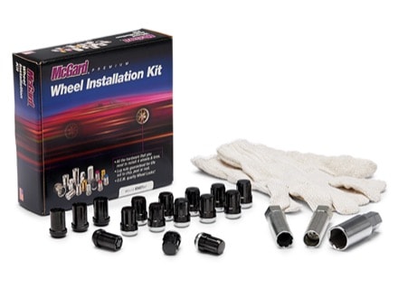 McGard 65457BKT Black SplineDrive 4 Lug Wheel Install Kit M12x1.5