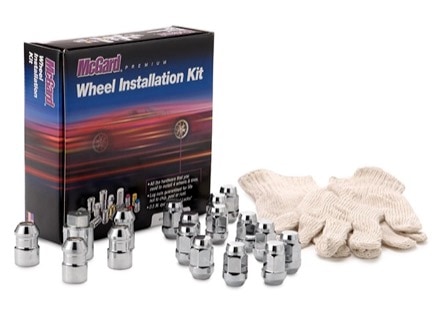 McGard 84437T Chrome Cone Seat 4 Lug Wheel Install Kit M12x1.5