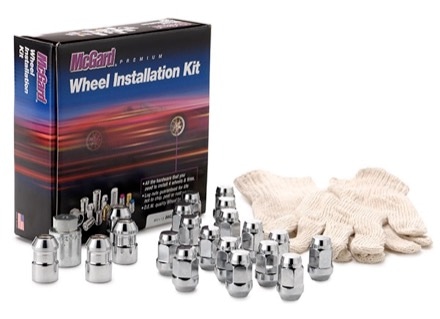 McGard 84537T Chrome Bulge Cone Seat 5 Lug Install Kit M12x1.5