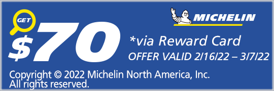 Michelin: Get $70* Back via Online Submission*