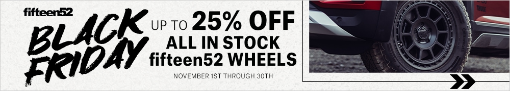 Black Friday Sale: Save up to 25% on fifteen52 Wheels