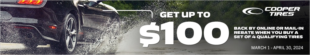 Get Up to $100 Back From Cooper Tires