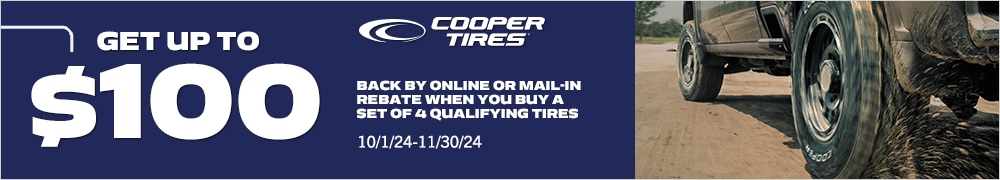 Cooper Tires: Get Up to $100 Back