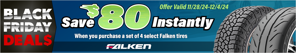 Black Friday Savings | Save $80 Instantly on Four Select Falken Tires