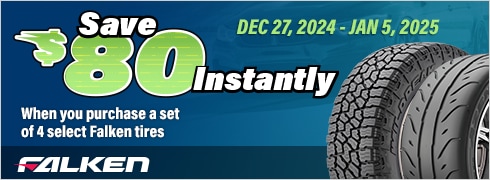 Buy 4 Select Falken Tires, Save $80 Instantly