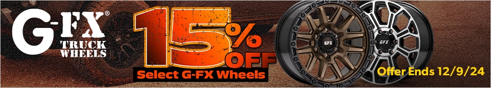 15% Off Select G-FX Wheels