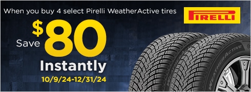 Save $80 Instantly on Four Pirelli WeatherActive Tires