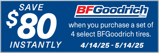 Save $80 Instantly on Four BFGoodrich g-Force Phenom T/A Tires