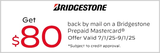 Bridgestone: Get Up to $80 Back by Mail