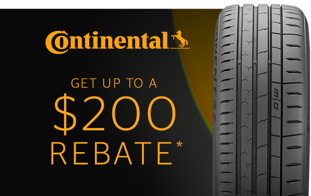 Receive a $110 Continental Tire Prepaid Mastercard® by Mail