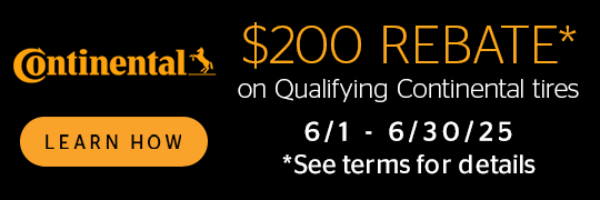 Receive a $110 Continental Tire Prepaid Mastercard®