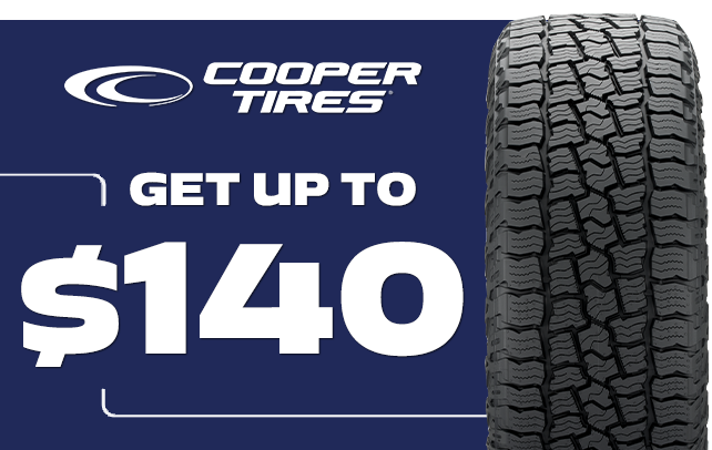Cooper Tires: Get Up to $70 Back by Online or Mail-in Rebate