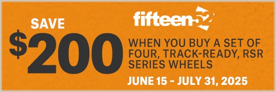 Save $200 on a Set of Four fifteen52 RSR Series Wheels