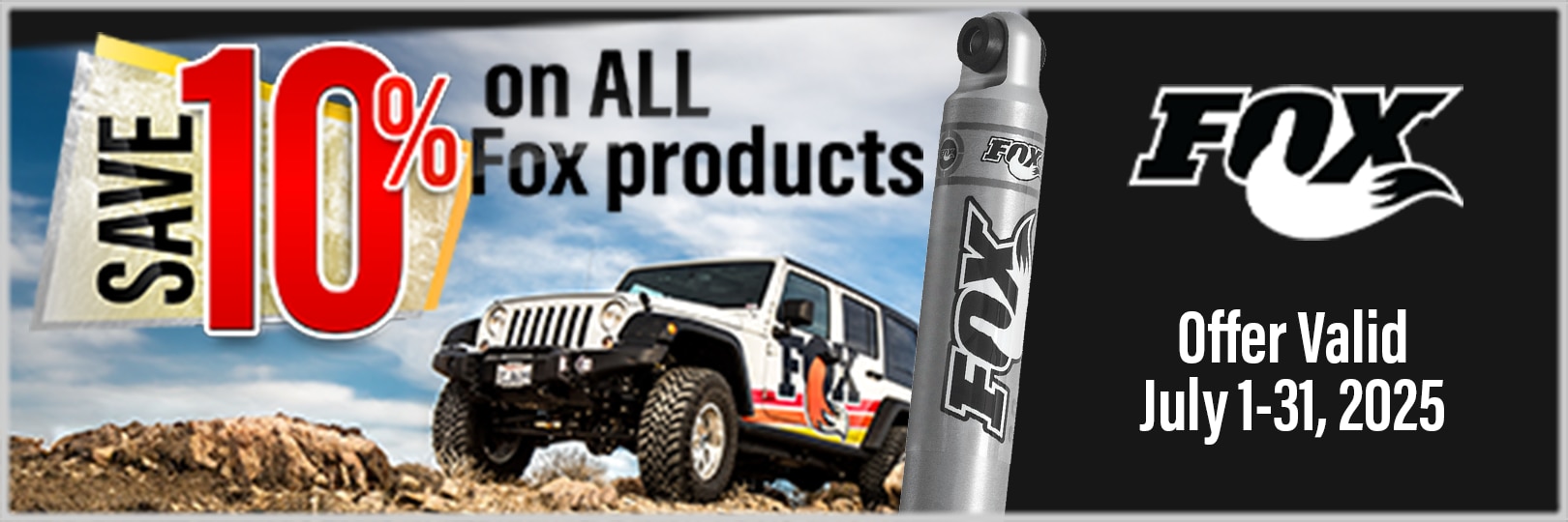Save 10% On All Fox Suspension Products